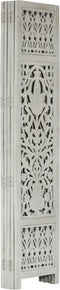vidaXL - Kamerscherm - 5 - panelen - handgesneden - 200x165 - cm - mangohout - grijs