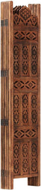 vidaXL - Kamerscherm - 5 - panelen - handgesneden - 200x165 - cm - mangohout - bruin