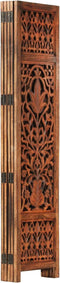 vidaXL - Kamerscherm - 5 - panelen - handgesneden - 200x165 - cm - mangohout - bruin