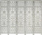 vidaXL - Kamerscherm - 5 - panelen - handgesneden - 200x165 - cm - mangohout - grijs