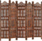 vidaXL - Kamerscherm - 5 - panelen - handgesneden - 200x165 - cm - mangohout - bruin