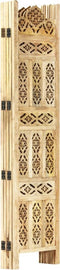 vidaXL - Kamerscherm - 5 - panelen - handgesneden - 200x165 - cm - massief - mangohout