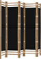 vidaXL - Kamerscherm - 5-panelen - inklapbaar - 200 - cm - bamboe - en - canvas