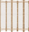 vidaXL - Kamerscherm - 5-panelen - inklapbaar - 200 - cm - bamboe - en - canvas