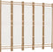 vidaXL - Kamerscherm - 5-panelen - inklapbaar - 200 - cm - bamboe - en - canvas