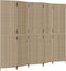 vidaXL - Kamerscherm - 5 - panelen - poly - rattan - beige