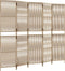 vidaXL - Kamerscherm - 5 - panelen - poly - rattan - beige