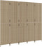 vidaXL - Kamerscherm - 5 - panelen - poly - rattan - beige