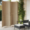 vidaXL - Kamerscherm - 5 - panelen - poly - rattan - beige