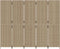 vidaXL - Kamerscherm - 5 - panelen - poly - rattan - beige