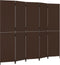 vidaXL - Kamerscherm - 5 - panelen - poly - rattan - bruin