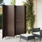 vidaXL - Kamerscherm - 5 - panelen - poly - rattan - bruin