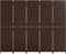 vidaXL - Kamerscherm - 5 - panelen - poly - rattan - bruin