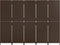 vidaXL - Kamerscherm - 5 - panelen - poly - rattan - bruin