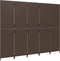 vidaXL - Kamerscherm - 5 - panelen - poly - rattan - bruin