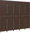 vidaXL - Kamerscherm - 5 - panelen - poly - rattan - bruin