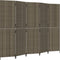 vidaXL - Kamerscherm - 5 - panelen - poly - rattan - grijs