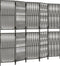 vidaXL - Kamerscherm - 5 - panelen - poly - rattan - grijs