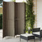 vidaXL - Kamerscherm - 5 - panelen - poly - rattan - grijs