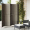 vidaXL - Kamerscherm - 5 - panelen - poly - rattan - grijs