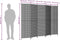vidaXL - Kamerscherm - 5 - panelen - poly - rattan - grijs