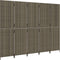vidaXL - Kamerscherm - 5 - panelen - poly - rattan - grijs