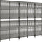 vidaXL - Kamerscherm - 5 - panelen - poly - rattan - grijs