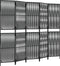 vidaXL - Kamerscherm - 5 - panelen - poly - rattan - zwart