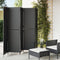 vidaXL - Kamerscherm - 5 - panelen - poly - rattan - zwart