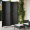 vidaXL - Kamerscherm - 5 - panelen - poly - rattan - zwart