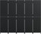 vidaXL - Kamerscherm - 5 - panelen - poly - rattan - zwart