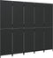 vidaXL - Kamerscherm - 5 - panelen - poly - rattan - zwart