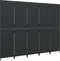 vidaXL - Kamerscherm - 5 - panelen - poly - rattan - zwart