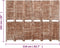 vidaXL - Kamerscherm - 6 - panelen - 210x165 - cm - massief - paulowniahout - bruin