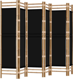 vidaXL - Kamerscherm - 6-panelen - inklapbaar - 240 - cm - bamboe - en - canvas