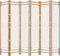 vidaXL - Kamerscherm - 6-panelen - inklapbaar - 240 - cm - bamboe - en - canvas