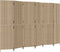 vidaXL - Kamerscherm - 6 - panelen - poly - rattan - beige