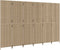 vidaXL - Kamerscherm - 6 - panelen - poly - rattan - beige