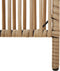 vidaXL - Kamerscherm - 6 - panelen - poly - rattan - beige