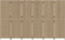 vidaXL - Kamerscherm - 6 - panelen - poly - rattan - beige