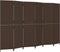 vidaXL - Kamerscherm - 6 - panelen - poly - rattan - bruin