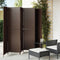 vidaXL - Kamerscherm - 6 - panelen - poly - rattan - bruin
