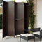 vidaXL - Kamerscherm - 6 - panelen - poly - rattan - bruin