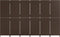 vidaXL - Kamerscherm - 6 - panelen - poly - rattan - bruin