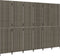 vidaXL - Kamerscherm - 6 - panelen - poly - rattan - grijs
