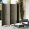 vidaXL - Kamerscherm - 6 - panelen - poly - rattan - grijs
