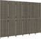 vidaXL - Kamerscherm - 6 - panelen - poly - rattan - grijs
