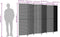 vidaXL - Kamerscherm - 6 - panelen - poly - rattan - grijs