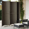 vidaXL - Kamerscherm - 6 - panelen - poly - rattan - grijs