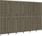 vidaXL - Kamerscherm - 6 - panelen - poly - rattan - grijs
